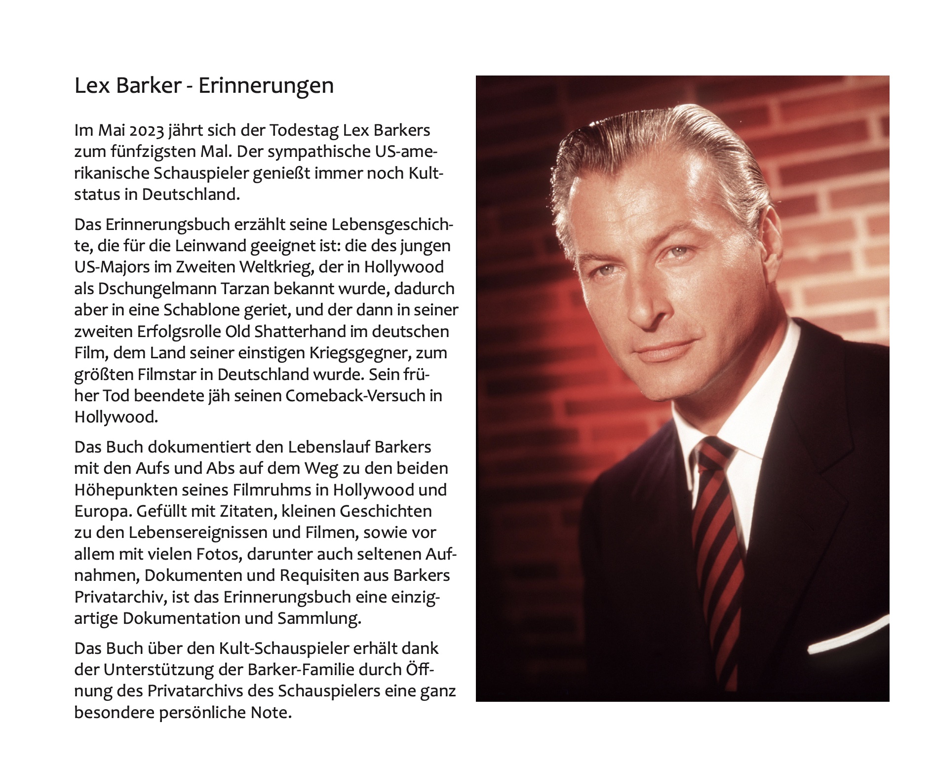 Lex Barker - Erinnerungen